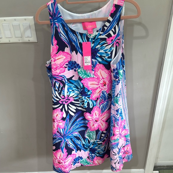 NWT Lilly pulitzer high tide navy Jackie silk shift - Picture 1 of 3